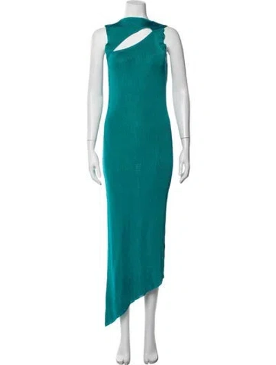 Pre-owned Baobab Asymmetrical Long Dress W/ Tags In Blue/green