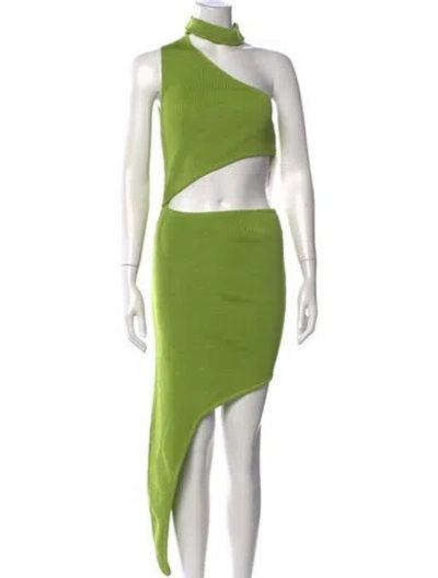 Pre-owned Baobab Asymmetrical Mini Dress In Green