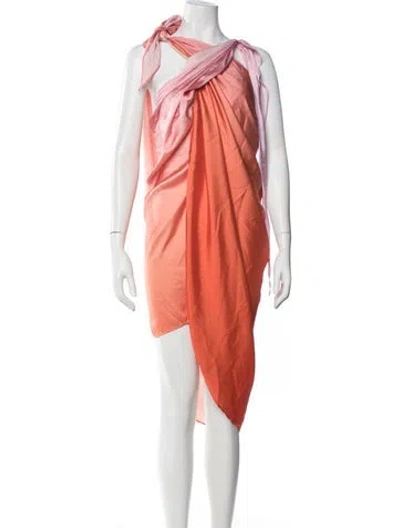 Pre-owned Baobab Asymmetrical Mini Dress In Orange