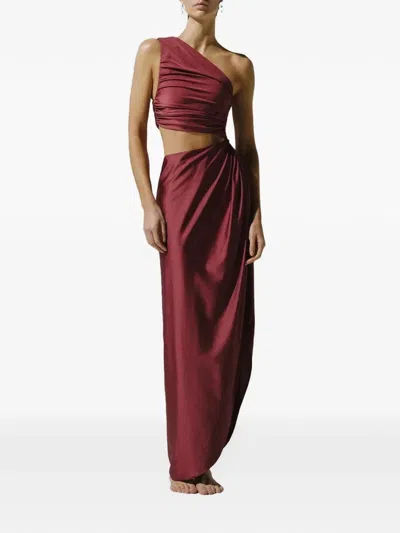 Baobab Aurora Cut-out Maxi Dress In Burgundy