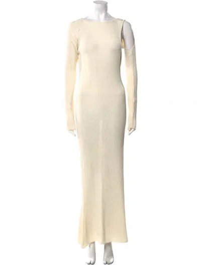 Pre-owned Baobab Bateau Neckline Long Dress W/ Tags In Neutral