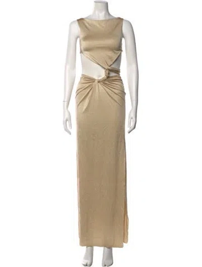 Pre-owned Baobab Bateau Neckline Long Dress W/ Tags In Neutral