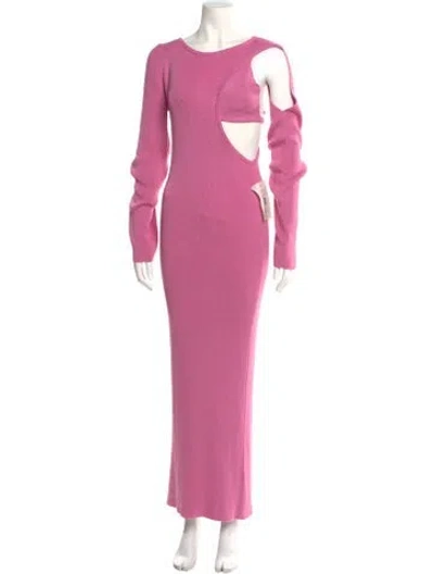 Pre-owned Baobab Bateau Neckline Long Dress W/ Tags In Pink