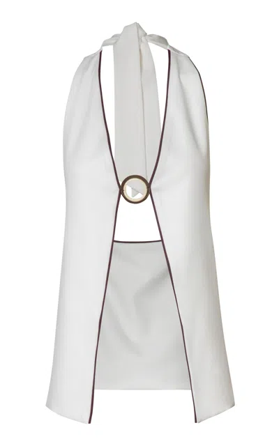 Baobab Bianca Crepe Vest In White