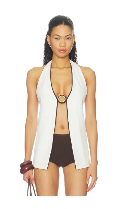 Baobab Bianca Vest In Cappuccino