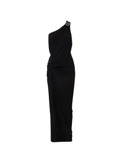 Baobab Canoa One-shoulder Maxi Dress In Black