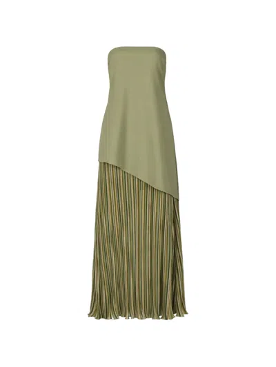 Baobab Carla Pleated Maxi Dress In Animal Print