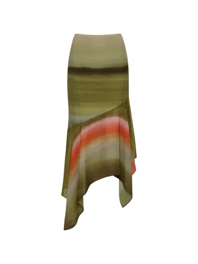 Baobab Carlota Asymmetrical Skirt In Green