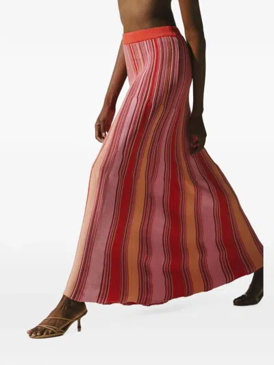 Baobab Carlotta Ribbed-knit Maxi Skirt In Multi