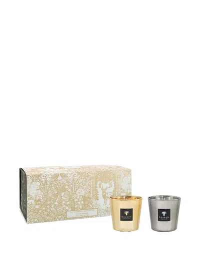 Baobab Collection Aurum And Platinum Candles Set In Gold