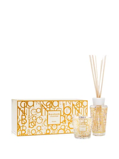 Baobab Collection Aurum Scented Candle And Diffuser Gift Set In White