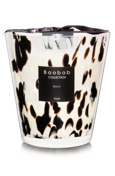 Baobab Collection Black Pearls Candle In Black/ White