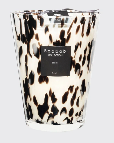 Baobab Collection Black Pearls Scented Candle, 9.4" In Black/white