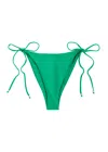 Baobab Collection Itala Metallic Bikini Briefs In Green