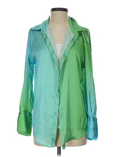Pre-owned Baobab Collection Long Sleeve Blouse In Green