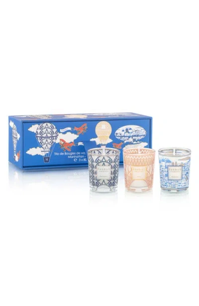 Baobab Collection Manhattan-paris-mykonos Travel Candle Trio In Multicolor