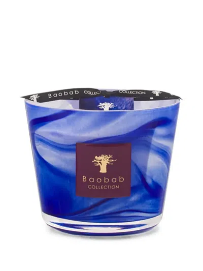 Baobab Collection Marbled-effect Candle In Blue