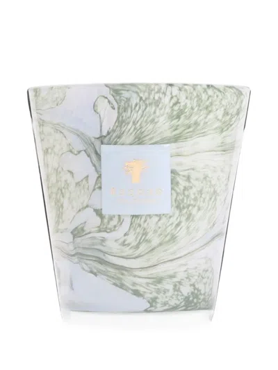 Baobab Collection Marble-effect Glass Candle In Green