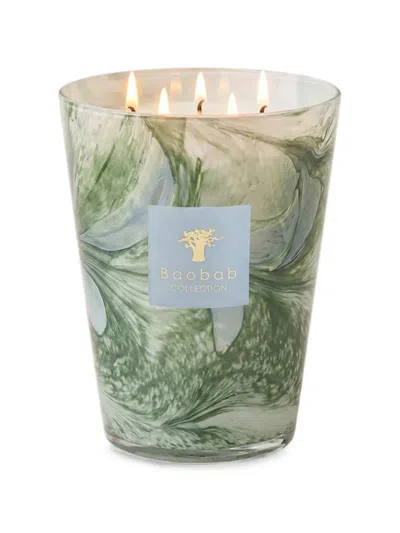 Baobab Collection Marius Swirl-pattern Candle (24cm) In Green