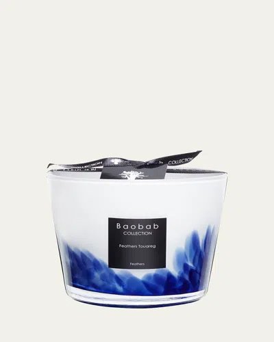 Baobab Collection Max 10 Feathers Touareg Scented Candle In White/blue