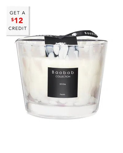 Baobab Collection Max 10 Pearls White Candle With $12 Credit