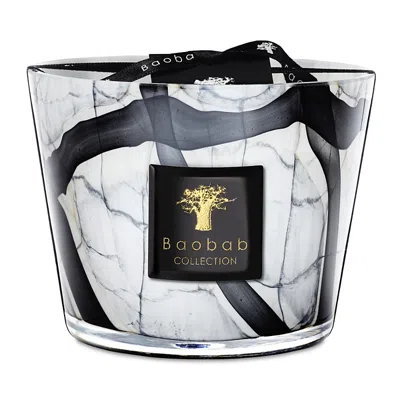 Baobab Collection Max 10 Stones Marble Candle In Blk/wht/beige