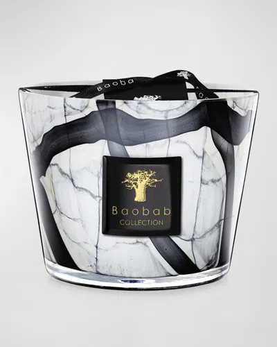 Baobab Collection Max 10 Stones Marble Scented Candle In Blk/wht/beige