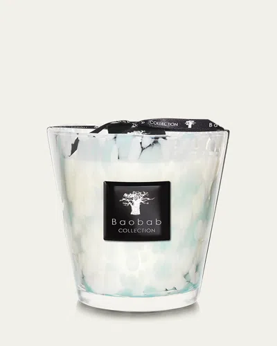 Baobab Collection Max 16 Sapphire Pearls Scented Candle In Blue/wht