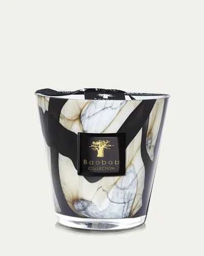 Baobab Collection Max 16 Stones Marble Scented Candle In Blk/wht/beige