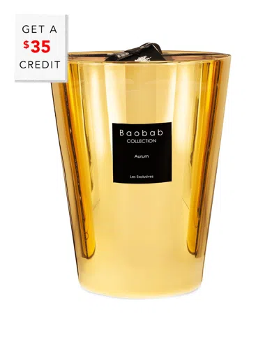 Baobab Collection Max 24 Les Exclusives Aurum Candle In Gold