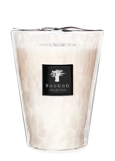 Baobab Collection Max 24 Pearls White Candle In Pink