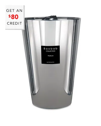 Baobab Collection Max35 Platinum Candle With $80 Credit In Transparent