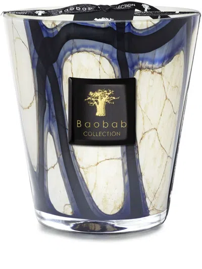 Baobab Collection Medium Stones Lazuli Scented Candle In Blue