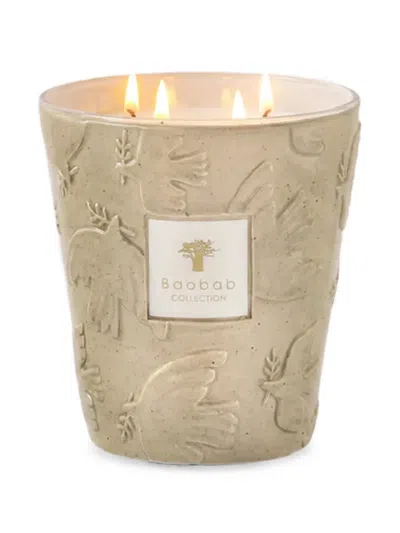 Baobab Collection Paloma Embossed-dove Candle (16cm) In Brown