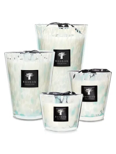 Baobab Collection Pearls Max24 Sapphire Candle In White