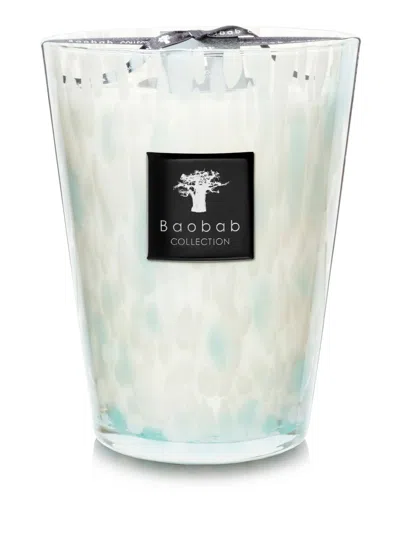 Baobab Collection Pearls Sapphire Scented Candle (5.2kg) In White