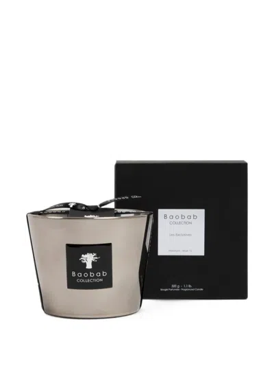 Baobab Collection Platinum Logo-patch Candle In Black