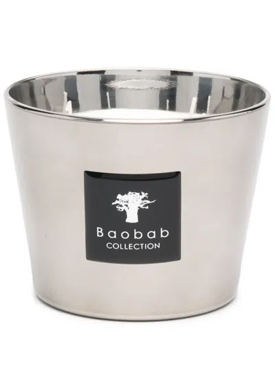 Baobab Collection Platinum Max 10 Scented Candle In Silver