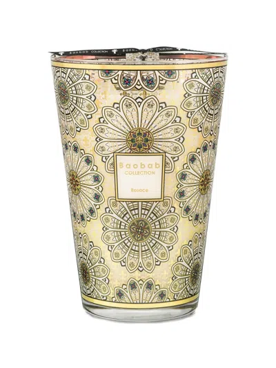 Baobab Collection Rosace Floral-pattern Candle In Multi