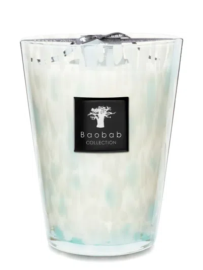 Baobab Collection Sapphire Pearls Max 24 Scented Candle (520g) In White