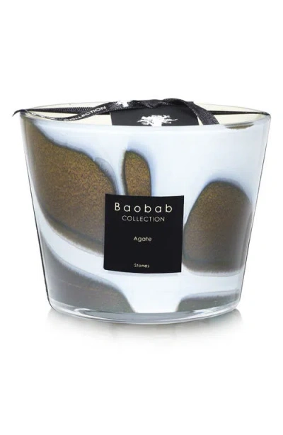 Baobab Collection Stones Agate Multi Candle In Brown