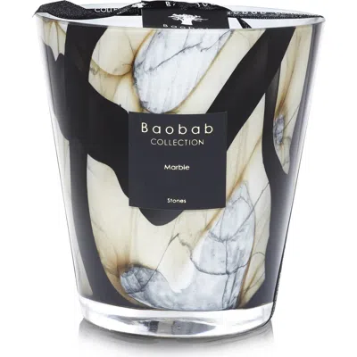 Baobab Collection Stones Marble Candle In Black