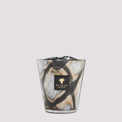 Baobab Collection Stones Marble Candle Max16 From Stones Collection Unica In Black