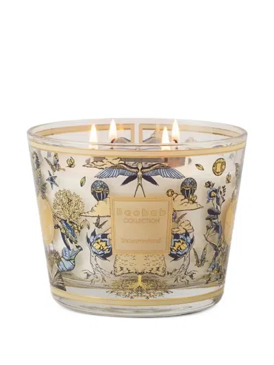 Baobab Collection Tomorrowland Printed Glass Candle In Multi