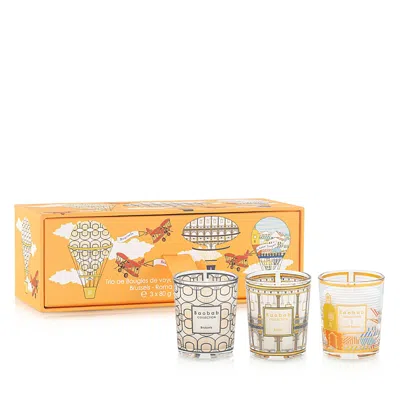 Baobab Collection Trio Of Travel Candles: Brussels-roma-saint Tropez In Yellow