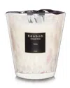 Baobab Collection White Pearls Candle, 6.3" In White/pink