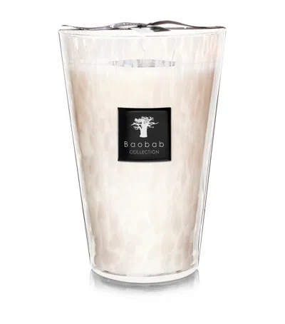 Baobab Collection White Pearls Maxi Candle