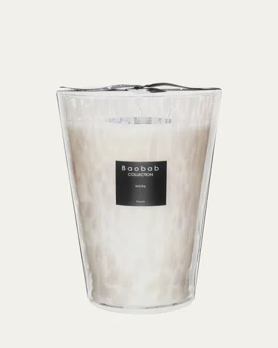 Baobab Collection White Pearls Scented Candle, 13.8"