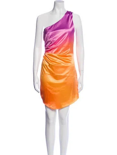 Pre-owned Baobab Colorblock Pattern Mini Dress In Orange