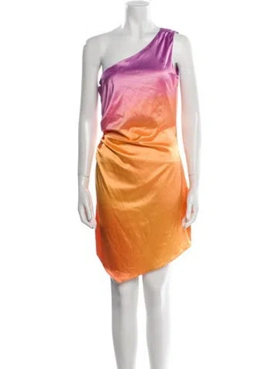 Pre-owned Baobab Colorblock Pattern Mini Dress In Orange